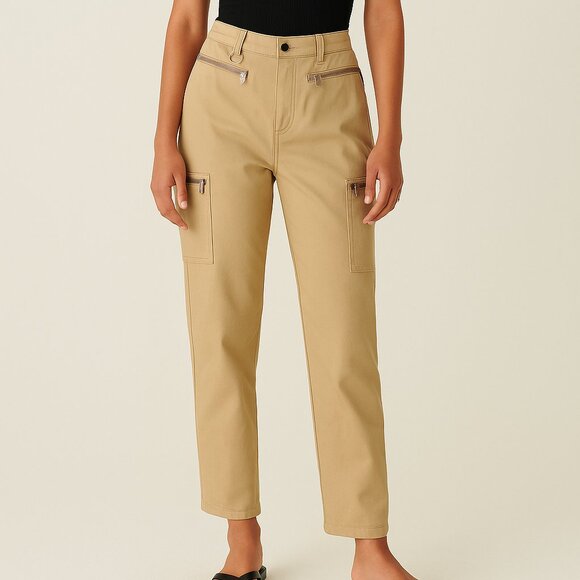 WeWoreWhat SZ 26 Utility Pant in Khaki-Zipper Pockets - Picture 1 of 8